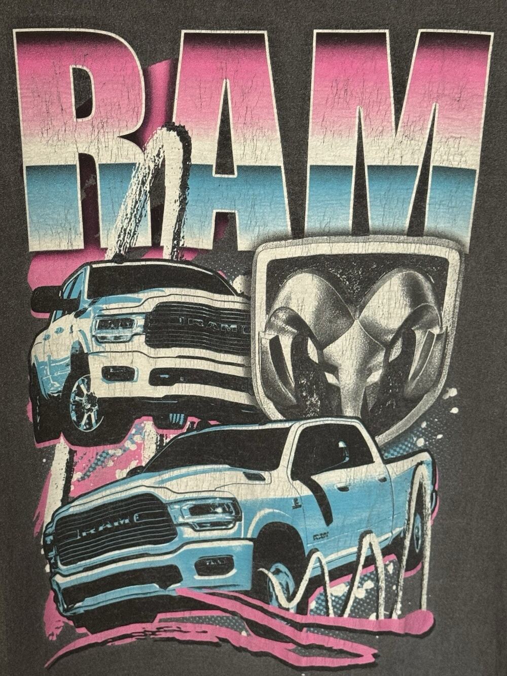 Dodge Ram Trucks Shirt XL Dark-washed charcoal Short Sleeve